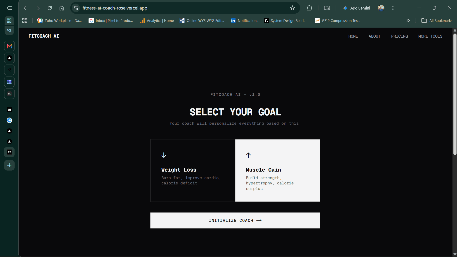 FitCoach AI screenshot